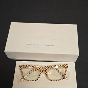 MACHETE SALLY OPTICAL BLUE LIGHT FRAMES IN TORTOISE CHECKER